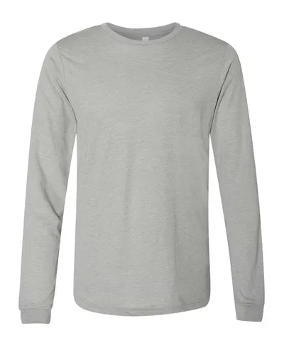 BELLA + CANVAS 3513 Unisex Triblend Long Sleeve Tee — blank long sleeve tee, front view