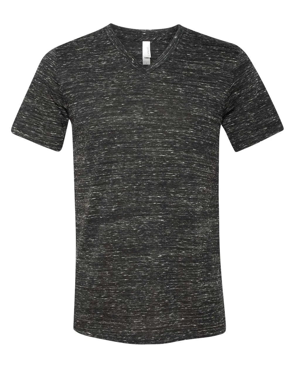 BELLA + CANVAS 3655 Unisex Textured Jersey V-Neck Tee — blank t-shirt, front view