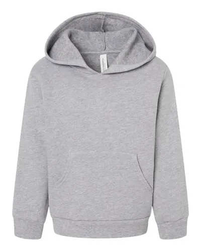 BELLA + CANVAS 3719T Toddler Sponge Fleece Pullover Hoodie Sweatshirt — blank hooded sweatshirt, front view