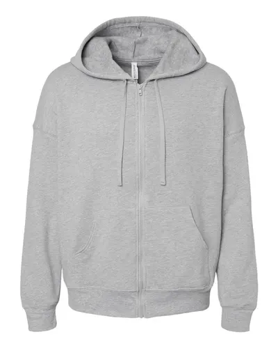 BELLA + CANVAS 3759 Unisex Sponge Fleece DTM Full-Zip Hoodie Sweatshirt — blank hooded sweatshirt, front view