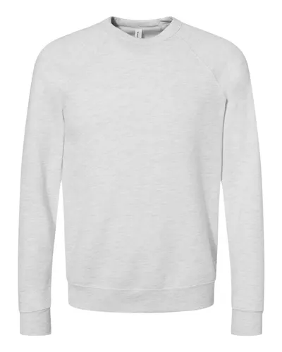 BELLA + CANVAS 3901 Unisex Sponge Fleece Raglan Crewneck Sweatshirt — blank crewneck sweatshirt, front view