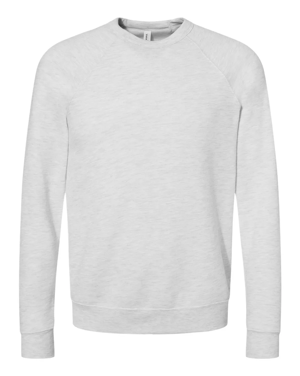 BELLA + CANVAS 3901 Unisex Sponge Fleece Raglan Crewneck Sweatshirt — blank crewneck sweatshirt, front view