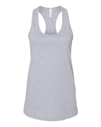BELLA + CANVAS 6008 Women's Jersey Racerback Tank — blank tank top, front view