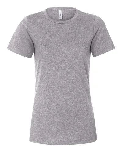 BELLA + CANVAS 64000CVC Women’s Relaxed Fit Heather CVC Tee — blank t-shirt, front view