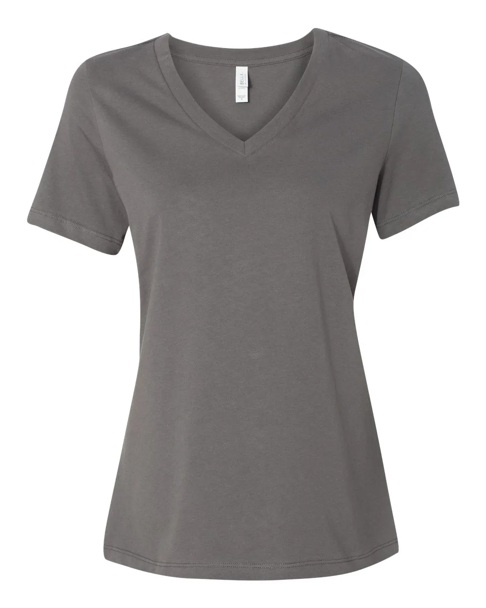 BELLA + CANVAS 6405 Women’s Relaxed Jersey V-Neck Tee — blank t-shirt, front view