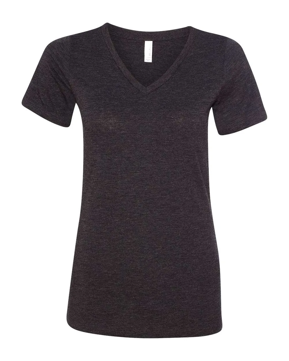 BELLA + CANVAS 6415 Women's Relaxed Triblend V-Neck Tee — blank t-shirt, front view