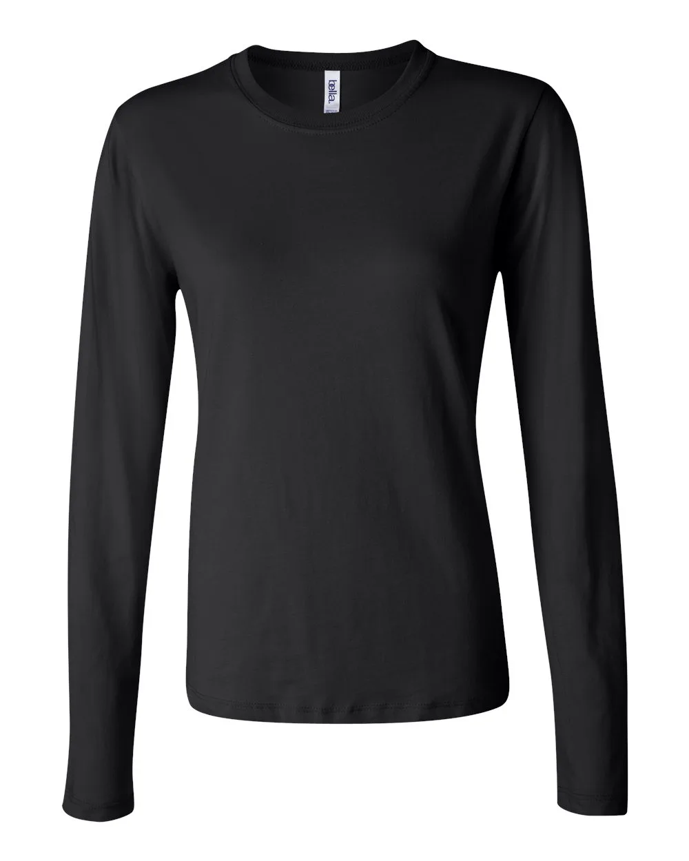 BELLA + CANVAS 6500 Women’s Jersey Long Sleeve Tee — blank long sleeve tee, front view