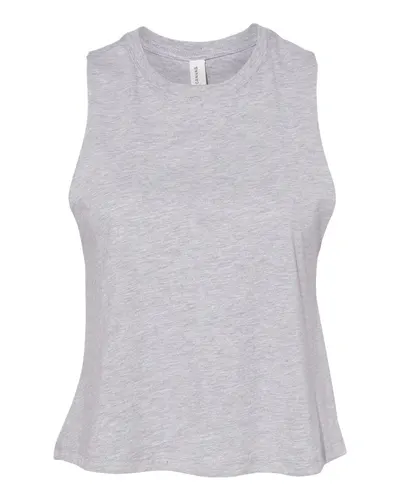 BELLA + CANVAS 6682 Women's Racerback Crop Tank — blank tank top, front view
