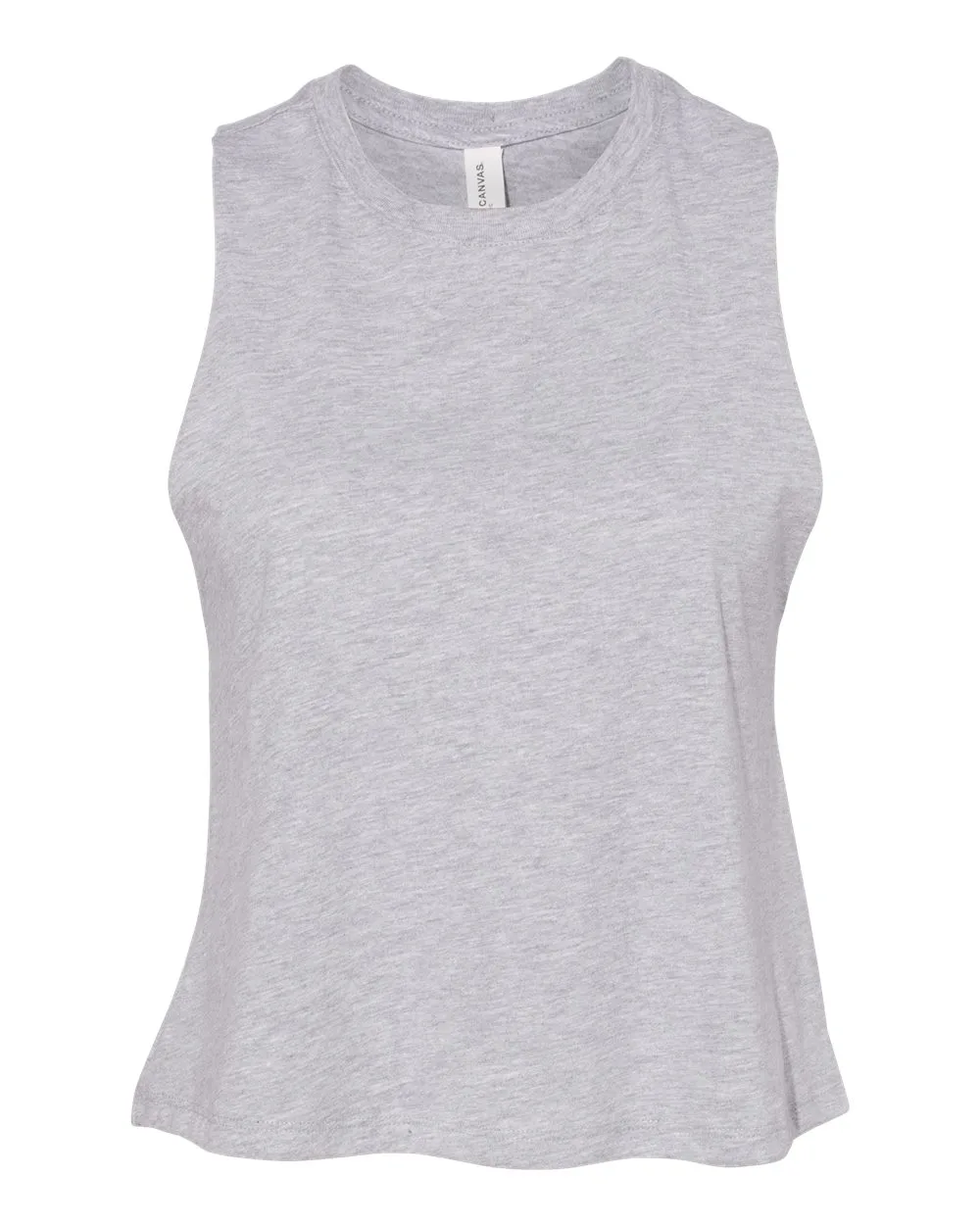 BELLA + CANVAS 6682 Women's Racerback Crop Tank — blank tank top, front view