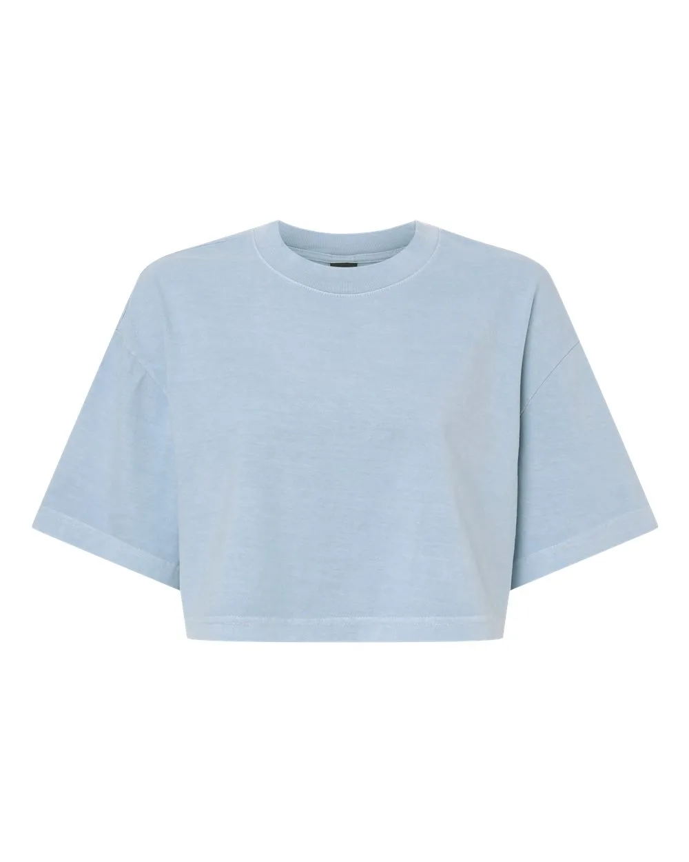 BELLA + CANVAS 6882GD Women's Garment-Dyed Cropped Tee — blank t-shirt, front view