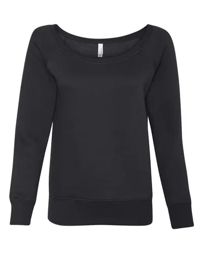 BELLA + CANVAS 7501 Women’s Sponge Fleece Wide Neck Sweatshirt — blank crewneck sweatshirt, front view