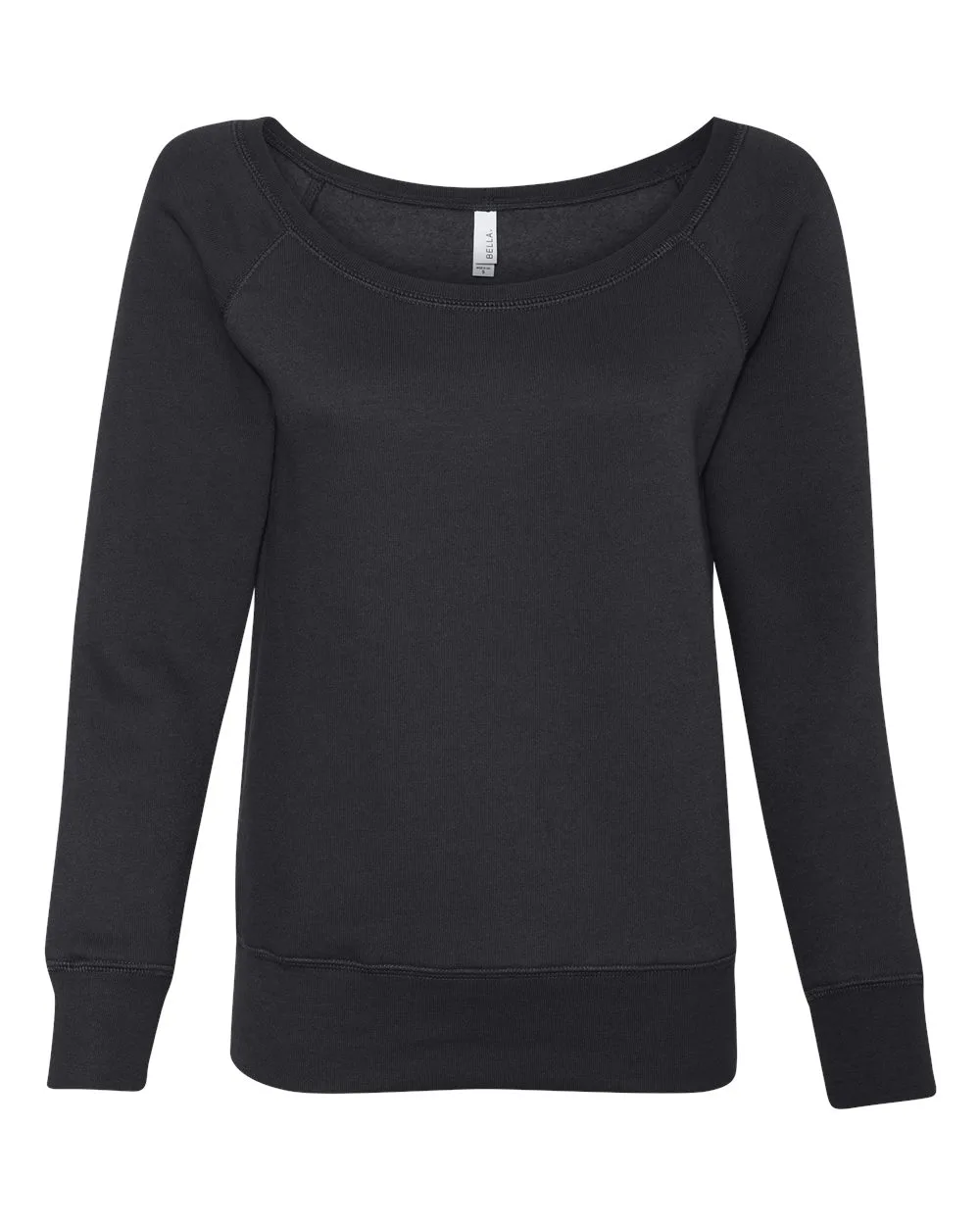 BELLA + CANVAS 7501 Women’s Sponge Fleece Wide Neck Sweatshirt — blank crewneck sweatshirt, front view