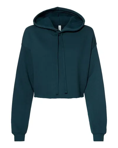 BELLA + CANVAS 7502 Women's Crop Hoodie Sweatshirt — blank hooded sweatshirt, front view