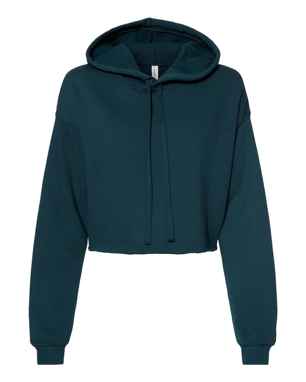 BELLA + CANVAS 7502 Women's Crop Hoodie Sweatshirt — blank hooded sweatshirt, front view