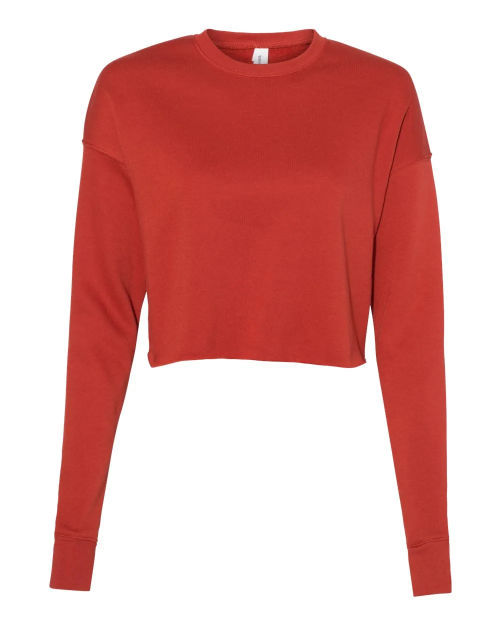 BELLA + CANVAS 7503 Women's Crop Crewneck Sweatshirt — blank crewneck sweatshirt, front view