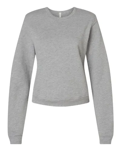 BELLA + CANVAS 7511 Women's Sponge Fleece Crewneck Sweatshirt — blank crewneck sweatshirt, front view