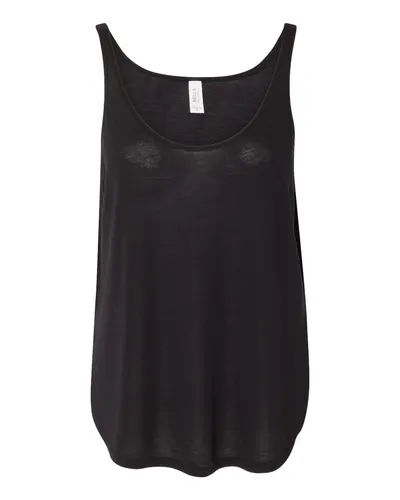 BELLA + CANVAS 8802 Women's Flowy Tank with Side Slit — blank tank top, front view