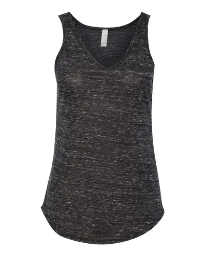 BELLA + CANVAS 8805 Women's Flowy V-Neck Tank — blank tank top, front view