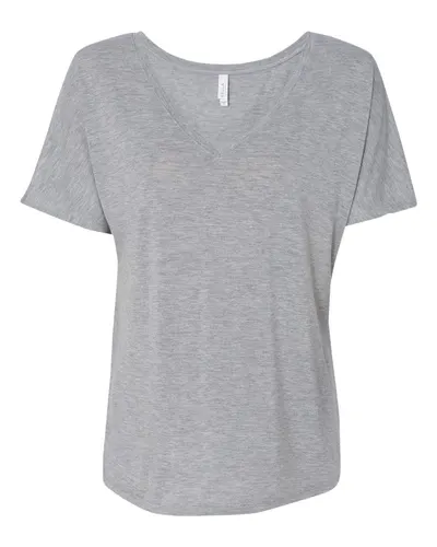 BELLA + CANVAS 8815 Women’s Slouchy V-Neck Tee — blank t-shirt, front view
