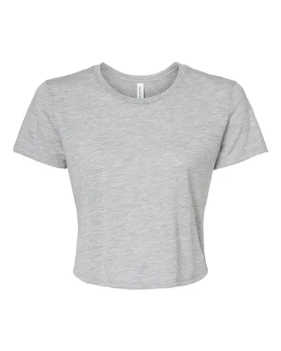 BELLA + CANVAS 8882 Women’s Flowy Crop Tee — blank t-shirt, front view