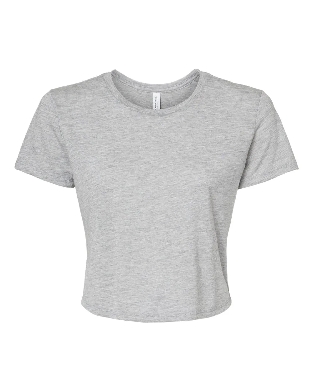 BELLA + CANVAS 8882 Women’s Flowy Crop Tee — blank t-shirt, front view