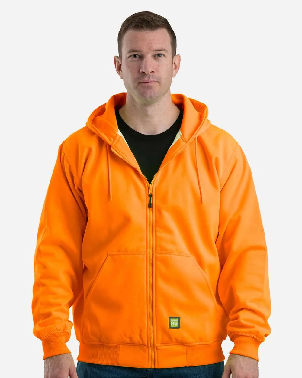 Berne Apparel HVF101T Men's Tall Heritage Thermal Lined Hooded Sweatshirt — blank hooded sweatshirt, front view