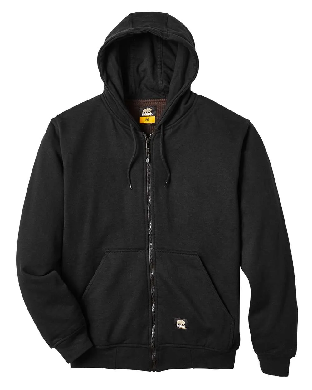 Berne Apparel SZ101T Men's Tall Heritage Thermal-Lined Full-Zip Hooded Sweatshirt — blank hooded sweatshirt, front view