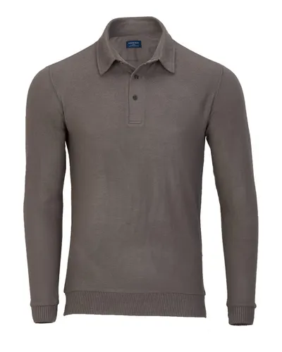 Boxercraft BM1101 Men's Cuddle Sweater Polo — blank polo, front view