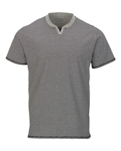 Boxercraft BM2401 Men's Striped V-Notch T-Shirt — blank t-shirt, front view