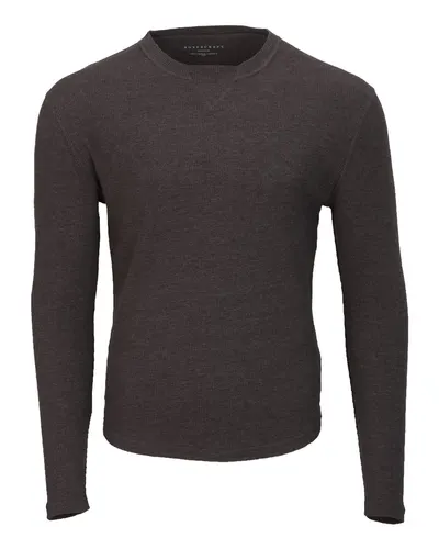 Boxercraft BM3103 Men's Waffle Knit Long Sleeve T-Shirt — blank long sleeve tee, front view