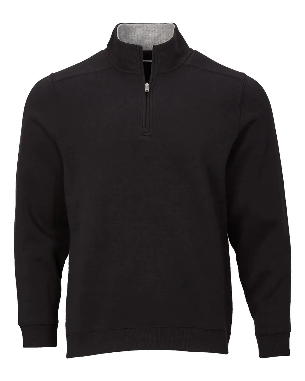 Boxercraft BM5202 Unisex Fleece Quarter-Zip Pullover — blank fleece pullover, front view