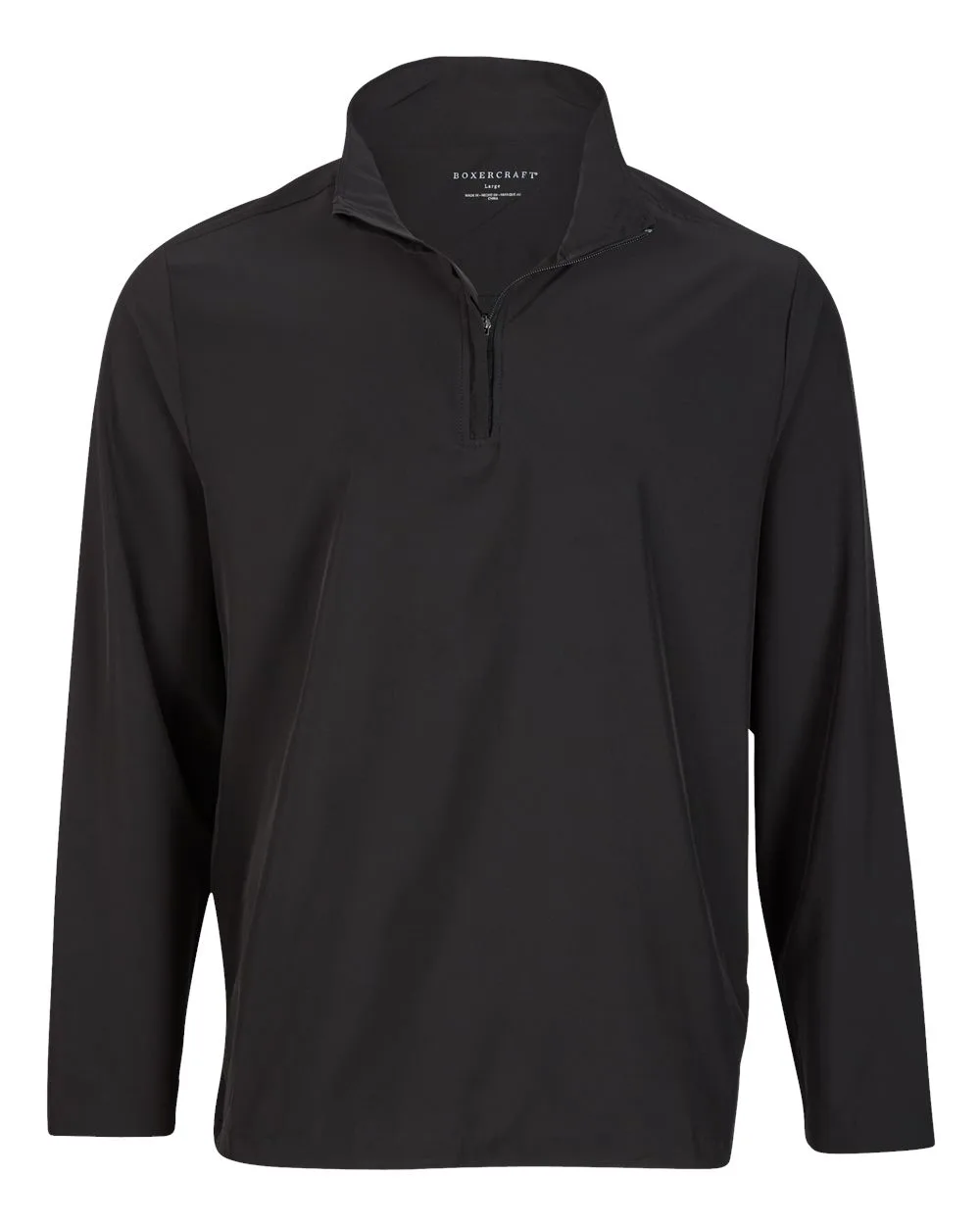Boxercraft BM5206 Men's Quarter-Zip Stretch Pullover — blank garment, front view