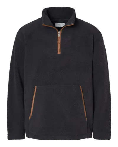 Boxercraft BM8510 Men's Everest Fleece Quarter-Zip Pullover — blank fleece pullover, front view
