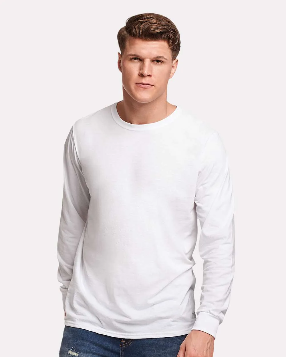 Boxercraft BU3102 Unisex Essential Long Sleeve T-Shirt — blank long sleeve tee, front view