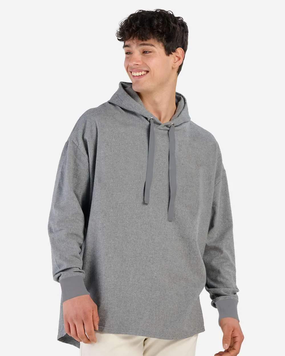 Boxercraft BU5301 Unisex Flannel Hooded Pullover — blank hooded sweatshirt, front view