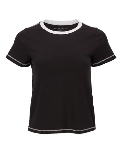 Boxercraft BW2106 Women's Contrast Stitch Baby Tee — blank t-shirt, front view