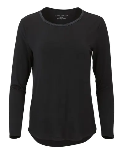 Boxercraft BW3102 Women's Bamboo Long Sleeve T-Shirt — blank long sleeve tee, front view