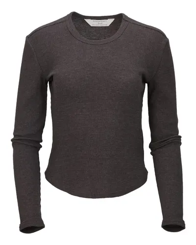 Boxercraft BW3103 Women's Waffle Knit Baby Long Sleeve T-Shirt — blank long sleeve tee, front view