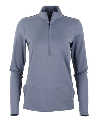 Boxercraft BW5202 Women's Flex Quarter-Zip Pullover — blank garment, front view
