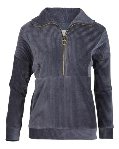 Boxercraft BW5203 Women's Manchester Corded Quarter-Zip Pullover — blank garment, front view