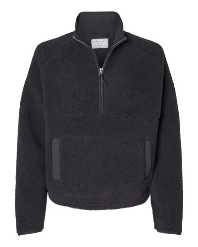 Boxercraft BW8501 Women's Everest Half-Zip Pullover — blank garment, front view