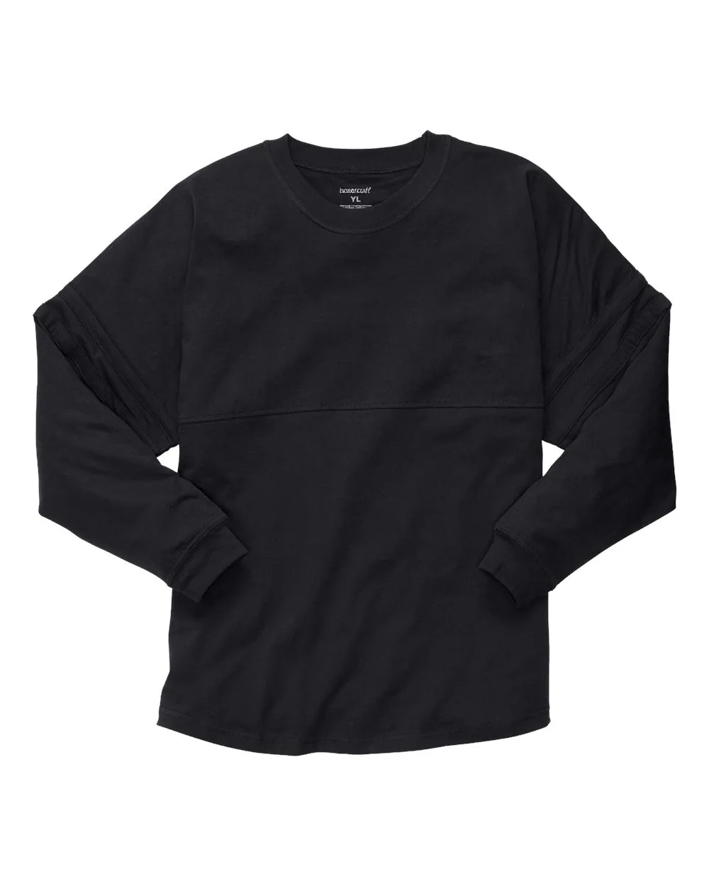 Boxercraft BY3514 Youth Pom Pom Jersey — blank t-shirt, front view