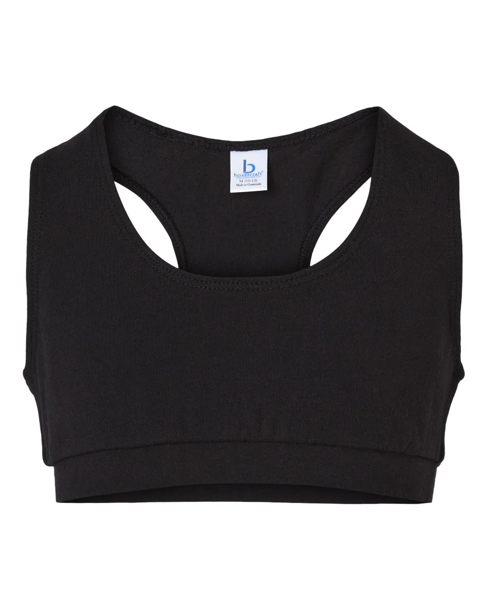 Boxercraft YSB101 Girls Sports Bra — blank garment, front view