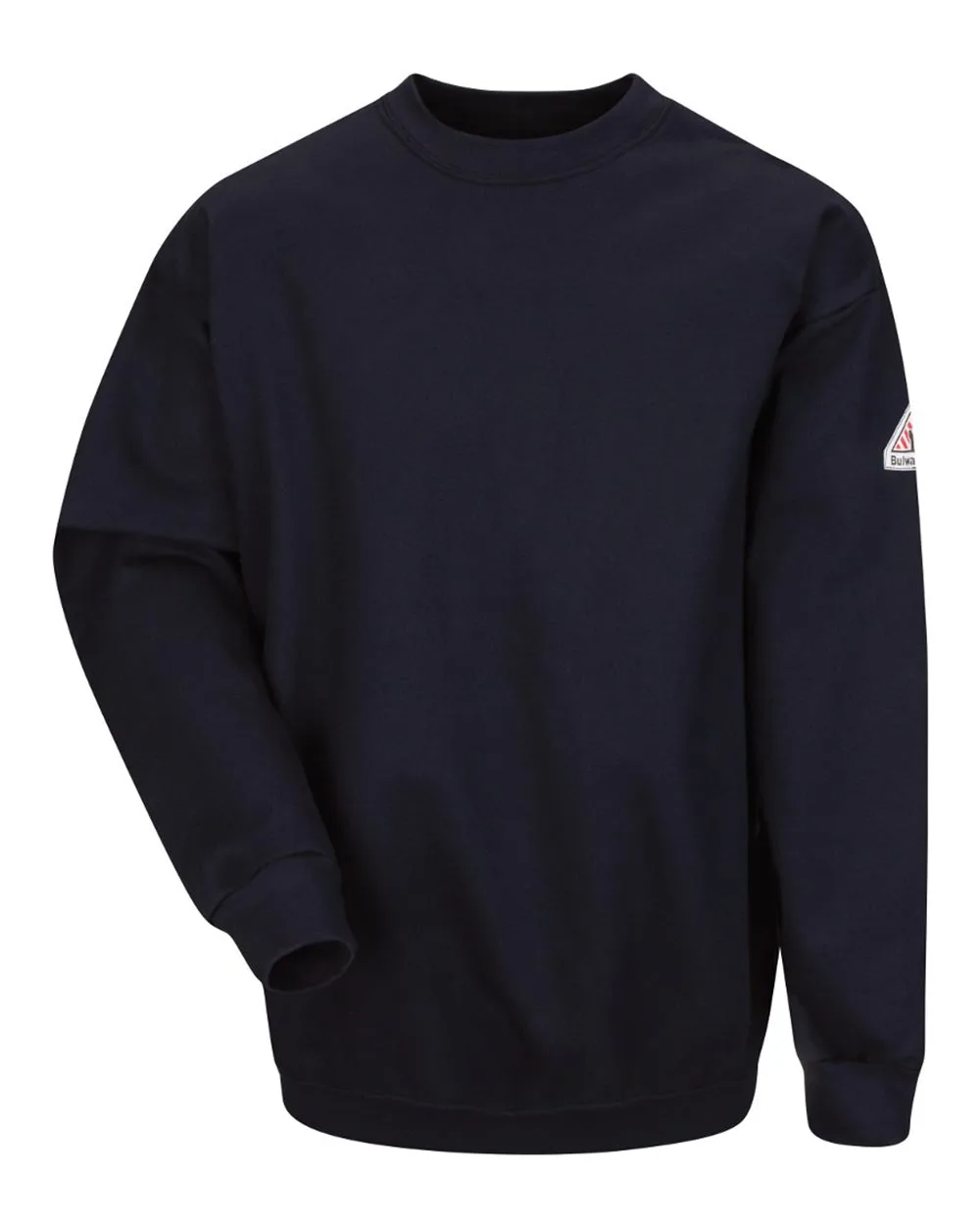 Bulwark SEC2T Men's Tall Flame Resistant Crewneck Sweatshirt — blank crewneck sweatshirt, front view