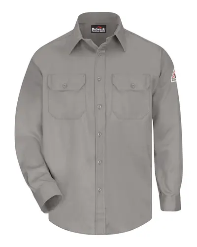 Bulwark SLU8T Men's Tall Uniform Shirt — blank garment, front view