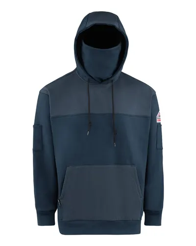 Bulwark SMM4 Men's Flame-Resistant Fleece Hooded Sweatshirt — blank hooded sweatshirt, front view