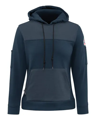 Bulwark SMM5 Women's Flame-Resistant Fleece Hooded Sweatshirt — blank hooded sweatshirt, front view