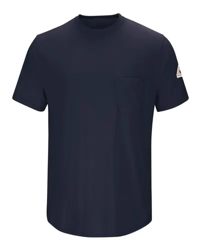 Bulwark SMT6 Men's FR Lightweight Pocket T-Shirt — blank t-shirt, front view