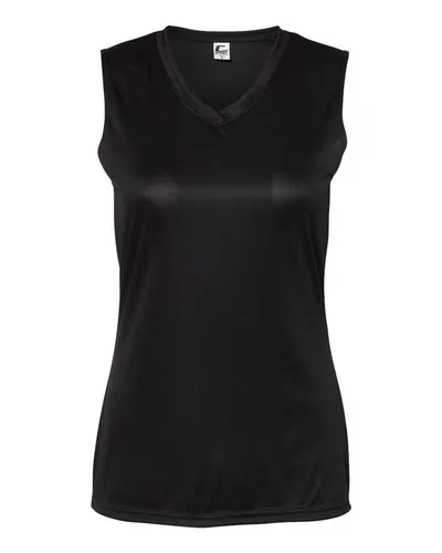 C2 Sport 5663 Women's Sleeveless V-Neck T-Shirt — blank tank top, front view