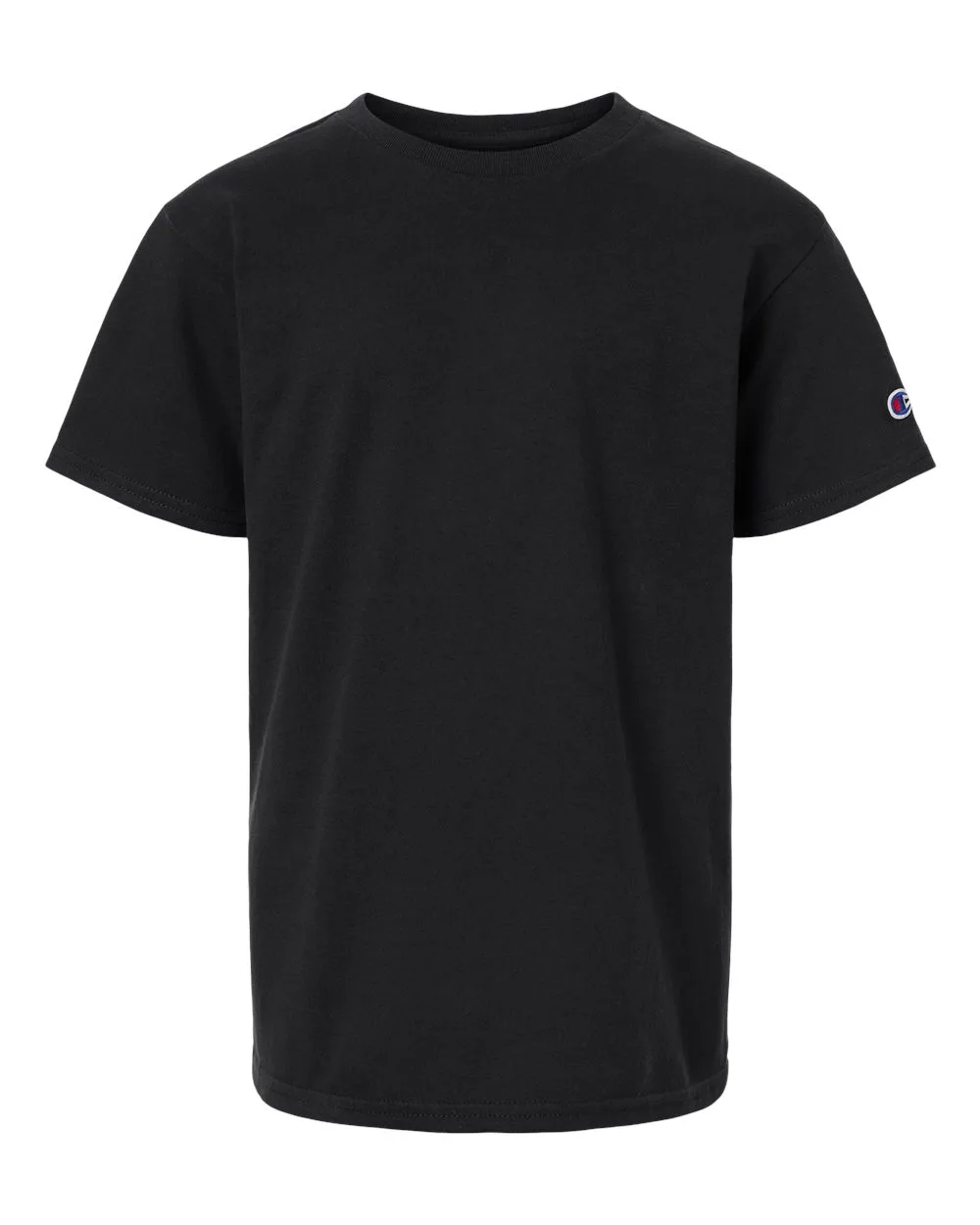 Champion CH1081 Youth Jersey T-Shirt — blank t-shirt, front view